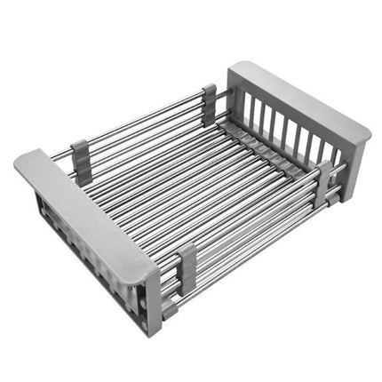Stainless Steel Storage Sink Drain Basket Dish Drying Rack Kitchen Organizer Au - Aimall