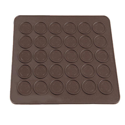 30 Cavities Macaroon Baking Tray Non Stick Mould Silicone Macaron Sheet Mat Au - Aimall