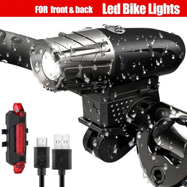 Waterproof Rechargeable Led Bike Bicycle Light Usb Cycle Front Back Headlight Au - Aimall