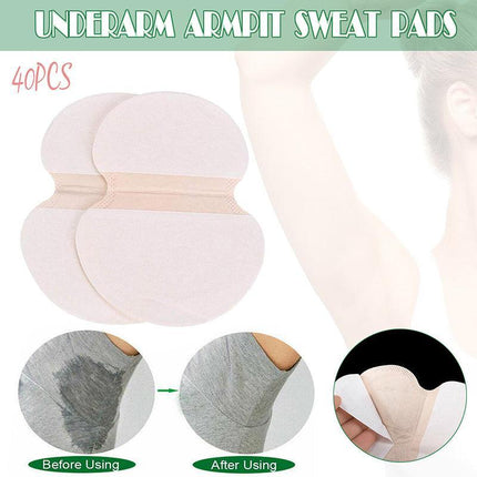 40pcs Underarm Armpit Sweat Pads Stickers Summer Shield Guard Absorbing White AU - Aimall