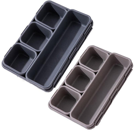 8Pcs/Set Drawer Desk Draw Cutlery Storage Tray Office/Home Kitchen Organizer Box - Aimall