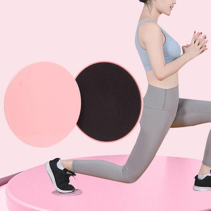 2Pcs Gliding Sliding Discs Core Sliders Yoga Fitness Home Gym Exercise Stretch - Aimall