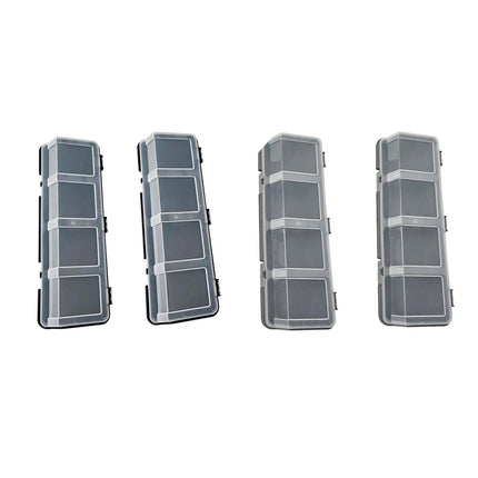 4-Grid Parts Storage Box Plastic Electronic Hardware Accessory Case with Lid ﻿
