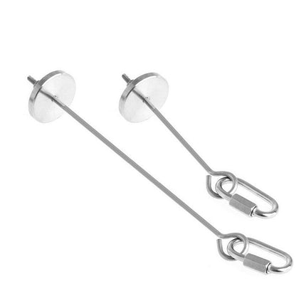 Pet Stainless Steel Bird Parrot Cage Skewer Food Meat Stick Spear Fruit Holder Aimall