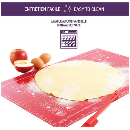 Reusable Non-Stick Silicone Rolling Dough Mat Cake Pastry Baking Fondant Sheet - Aimall