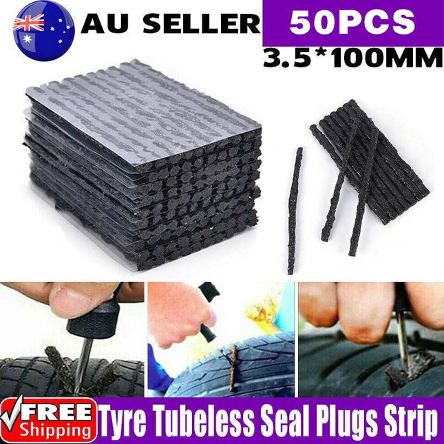 50× Tyre Repair Plugs Car Tire Puncture Recovery Tyre Tubeless Seal Plugs Strip - Aimall