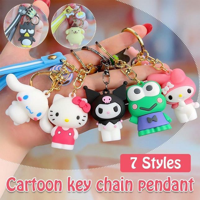 Cute Keychain Cartoon Animation Keyring Melody Kuromi Purin Pendant Accessories AU - Aimall