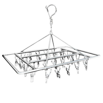 30/40/55 Pegs Stainless Steel Laundry Sock Underwear Clothes Dryer Rack Hanger - Aimall