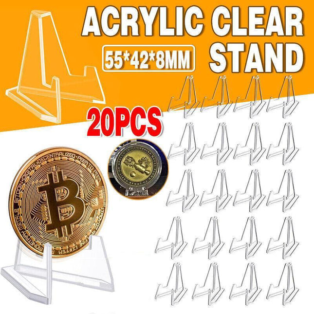 20Pcs Acrylic Clear Stand For Trading Card Psa Pokemon Card Holders Small Stand - Aimall