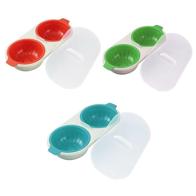 Egg Poacher Microwave Oven Kitchen Novelty Gadgets Sandwich Breakfast Cooker Au - Aimall