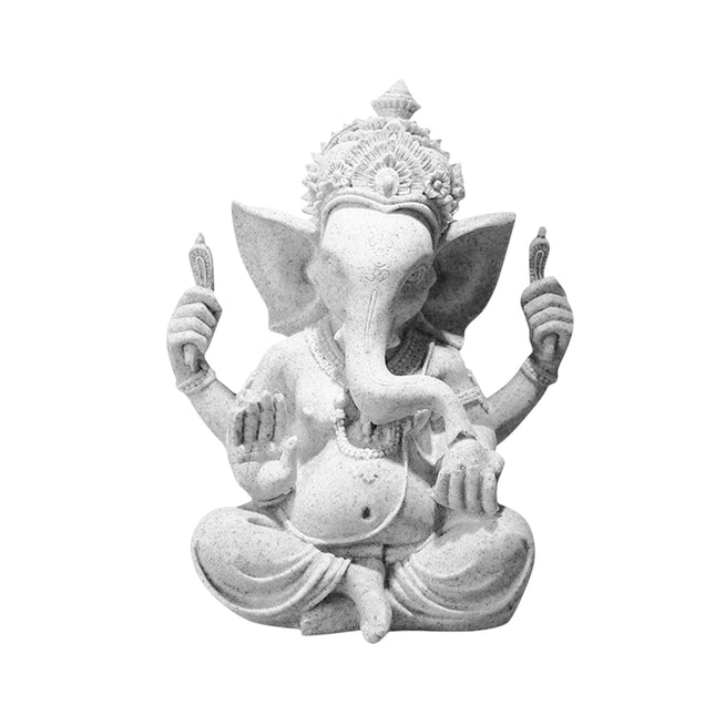 Resin Buddha Statue Carved Ornament Wealth God for Home Office Altar Decorative