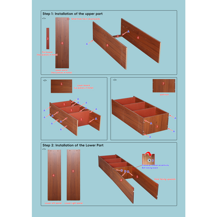 7 Tier Floor Standing Storage Shelf Sturdy for Living Room Office Space Saving
