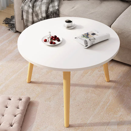 50x30cm Round End Table 1-Tier Side Table Small Coffee Table For Living Room