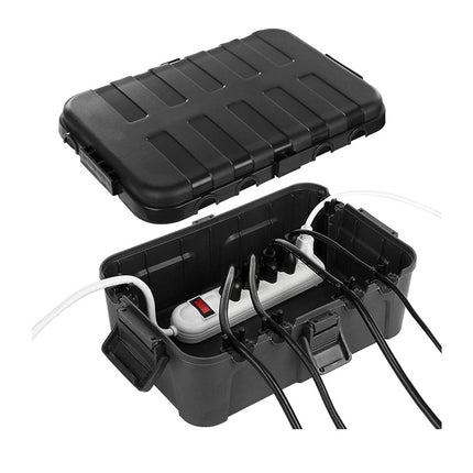 Black Large Square Junction Box Outdoor Moisture Proof Line Protection Box