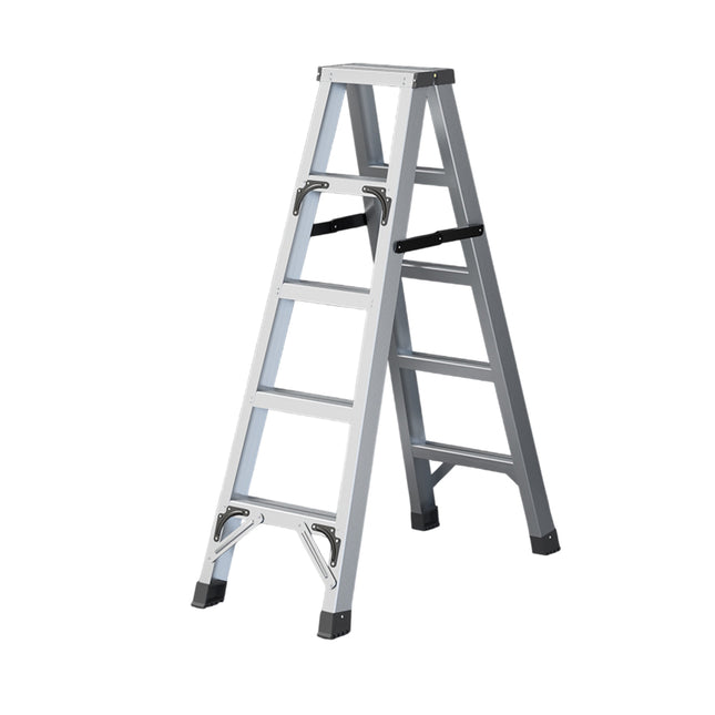 Folding Ladder 4 Step Aluminum Alloy Durable Ladder for Home Kitchen Garage Use