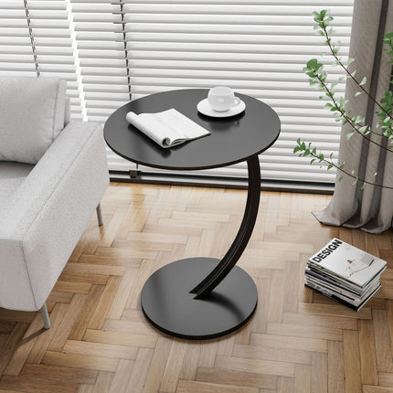 C-Shaped Side Table Sturdy Durable for Living Room Bedroom Office Space Saving