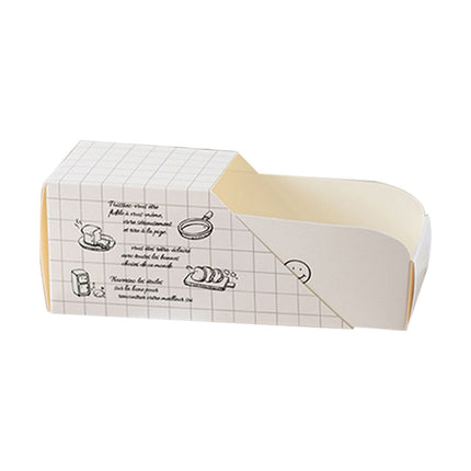 50pcs Sandwich Packing Box Paper Tray for Bread Hamburger Takeaway Food Storage
