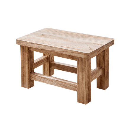 Solid Wood Small Bench Living Room Low Stool Shoe Bench Sturdy Space Saving