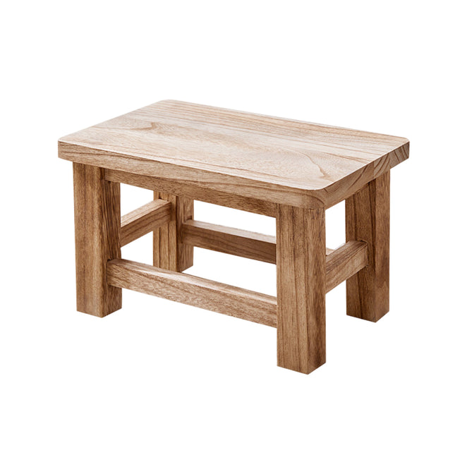 Solid Wood Small Bench Living Room Low Stool Shoe Bench Sturdy Space Saving