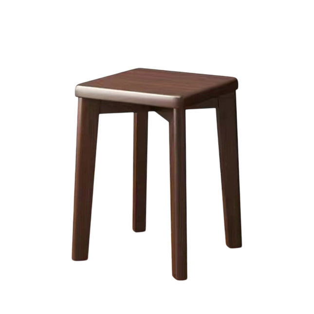 Wooden Square Bench Stool 30 x 30 x 43cm Rounded Design Garden Patio Home