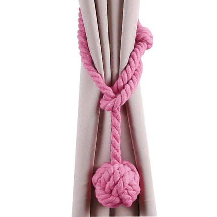 1pair Braided Cotton Curtain Tiebacks No Hole Curtain Holdbacks Hanging Balls