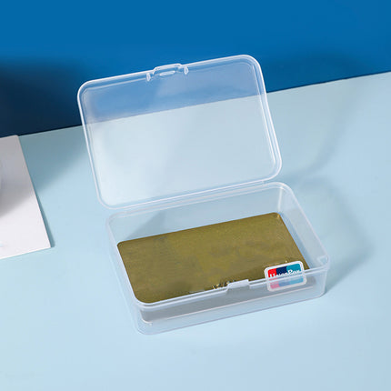 10PCS Card Storage Box Transparent Plastic Holder ID Business Card Organizer