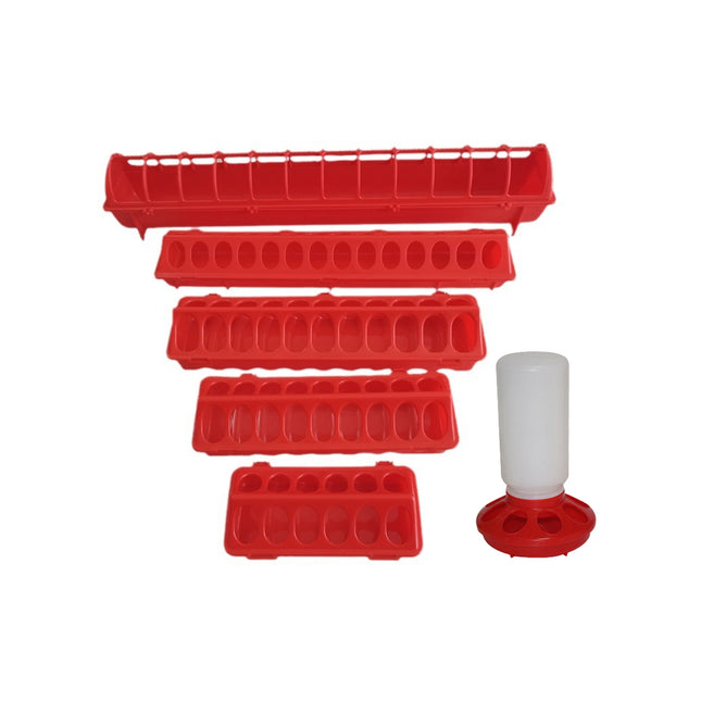Chicken Feeder Trough Plastic Mesh Connectable Poultry Feed Trough for Coop Use