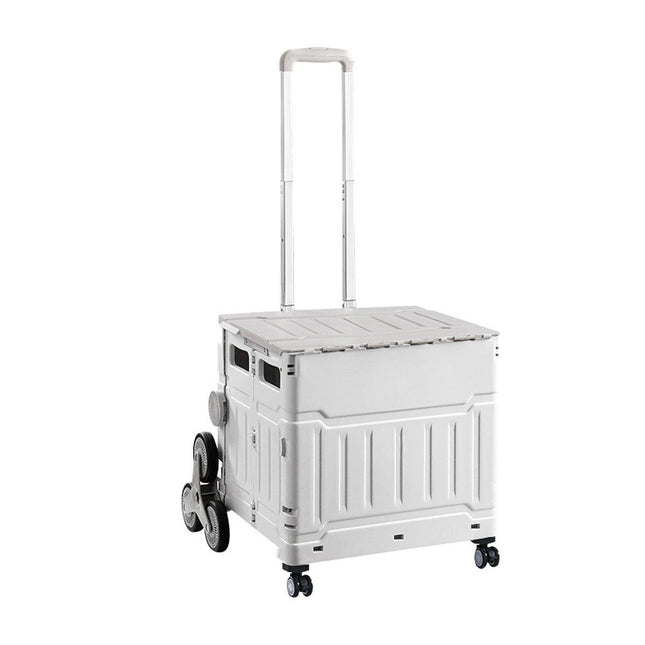 Collapsible Folding Shopping Cart Portable Grocery Trolley for Outdoor Camping