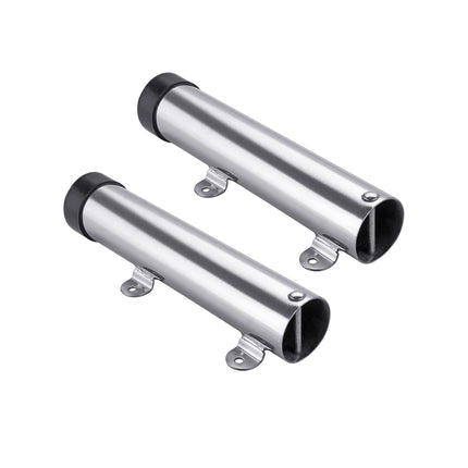 2pcs Stainless Steel Fishing Rod Holders Clamp On Rails Mounting Boat Transom