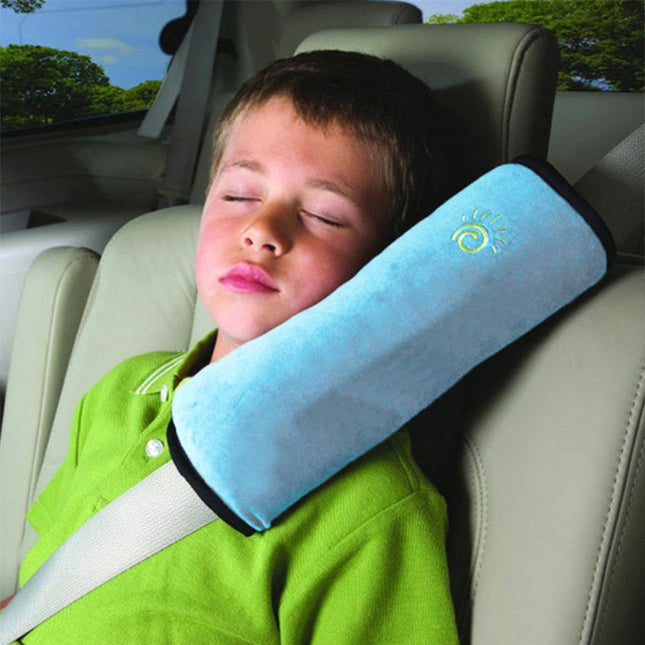1/2× Soft Plush Car Shoulder Pad and Cushion Pillow for Travel Comfort