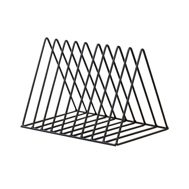 Book Storage Rack Desktop Bookshelf Records Holder Magazines Stand Space Saving