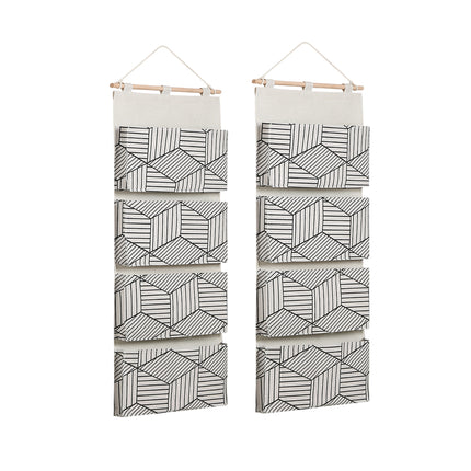 2PCS Multi Layer Wall Mounted Hanging Closet Storage Bag Wardrobe Organizer