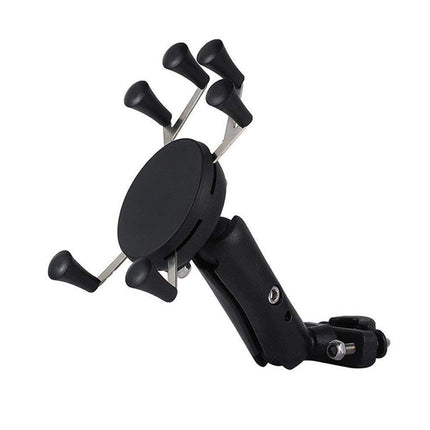 Universal Motorcycle Phone Holder Six Claw Mount Shockproof Silicone Grip Stand
