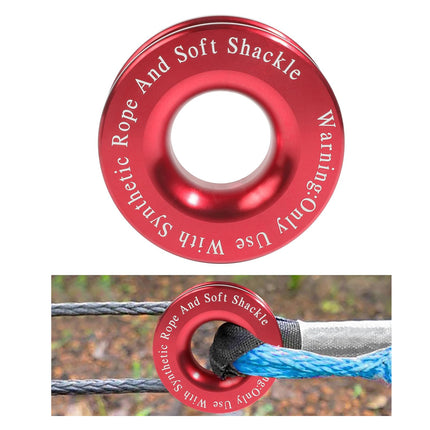 Heavy Duty 41000lbs Recovery Ring Winch Rope Snatch Tow Off-Road Accessory