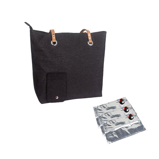 Portable Beach Handheld Wine Bag Durable Easy to Clean for Travel Picnic Use