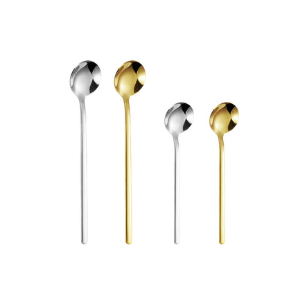 24PCS Stainless Steel Stirring Spoons Set Easy to Clean for Kitchen Cafe Use