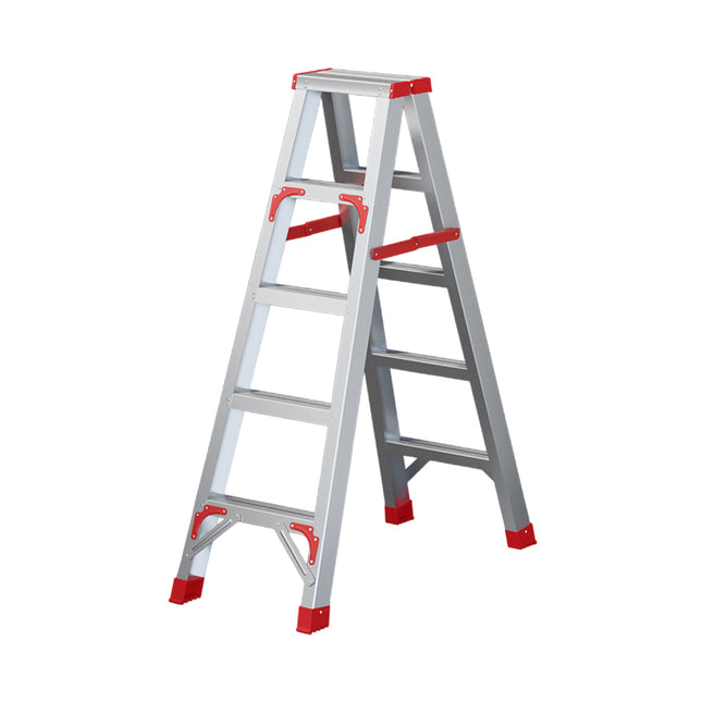 Aluminum 5 Step Folding Ladder Lightweight Stable Frame for Home Garage
