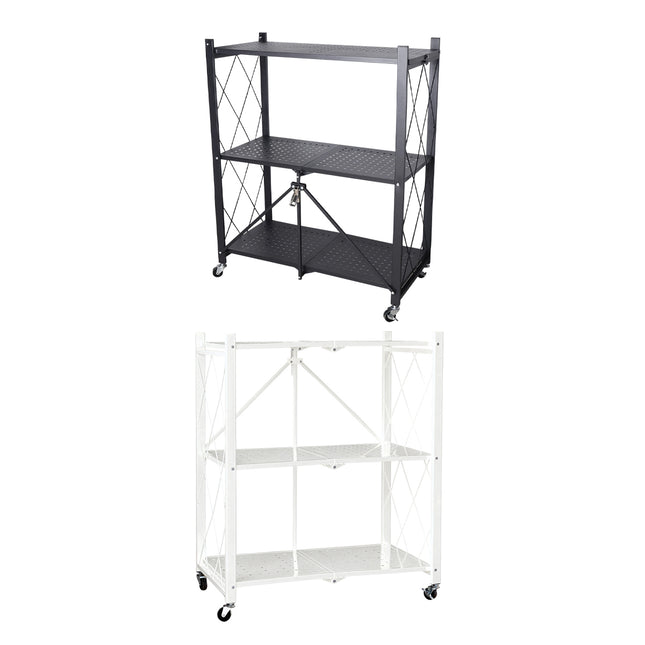 No Installation Foldable Multi Layer Storage Rack Space Saving Stable Durable