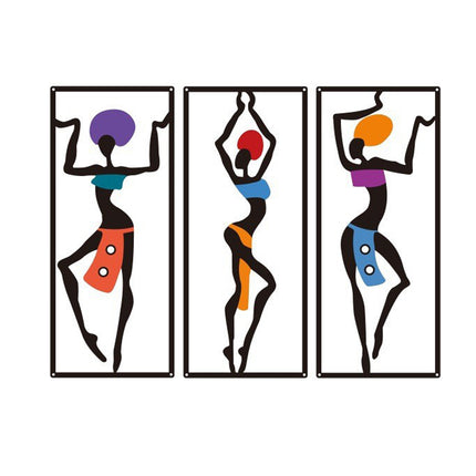 3PCS Iron Wall Decorative Paintingt Hanging Decor for Home Living Room Bedroom