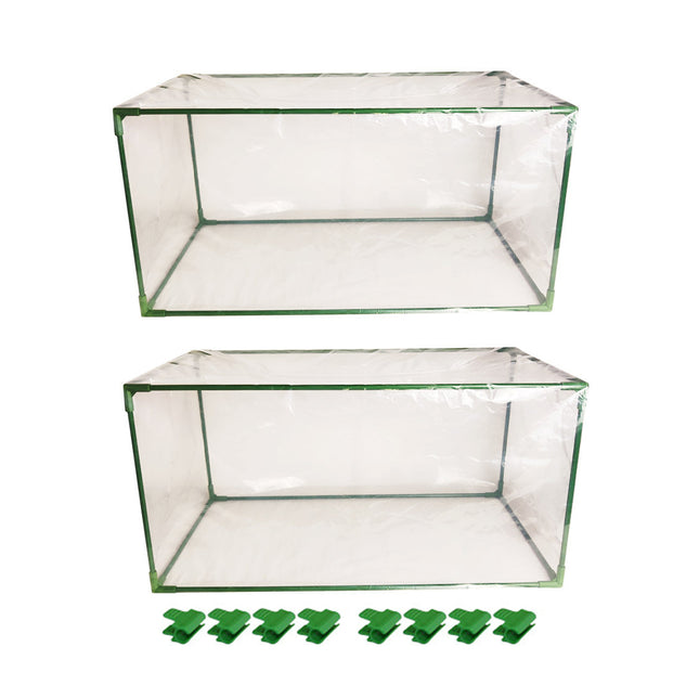 2pcs Mini Greenhouse Portable PVC Greenhouse Square Small Greenhouse Cover