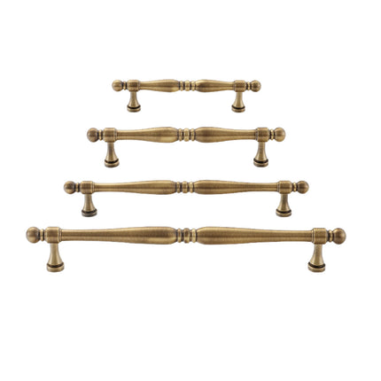 4 Sizes Copper Handles Simple Retro Cabinet Drawer Pulls for Wardrobe Door