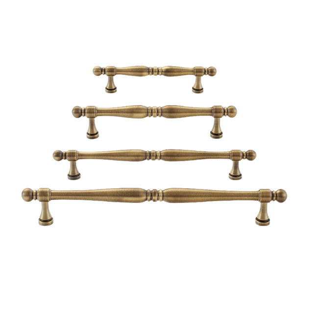 4 Sizes Copper Handles Simple Retro Cabinet Drawer Pulls for Wardrobe Door