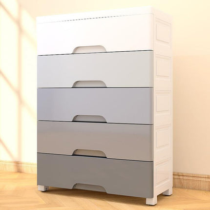 5 Tiers Large Size Plastic Drawer Storage Cabinet Dustproof Space Saving for Home