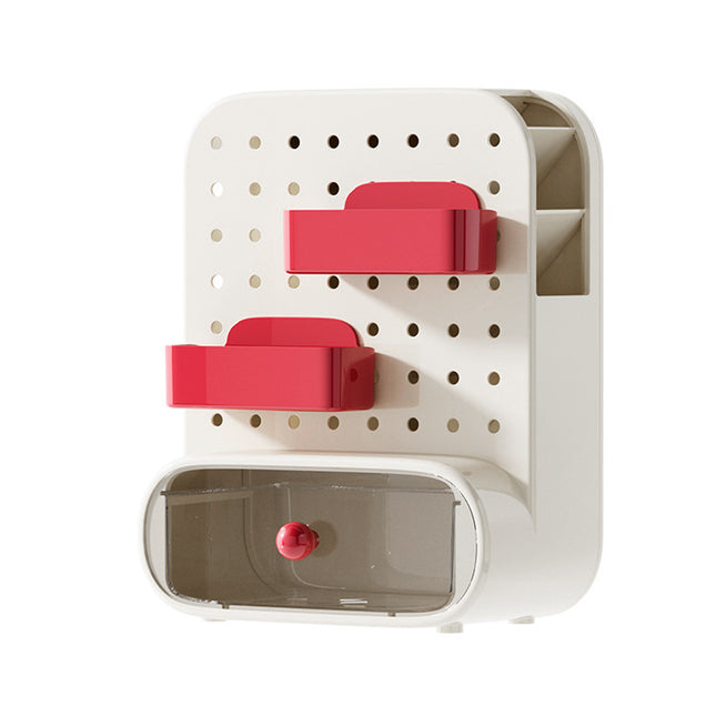 Drawer Pegboard Desktop Storage Box Space Saving Office Home Bedroom Stationery