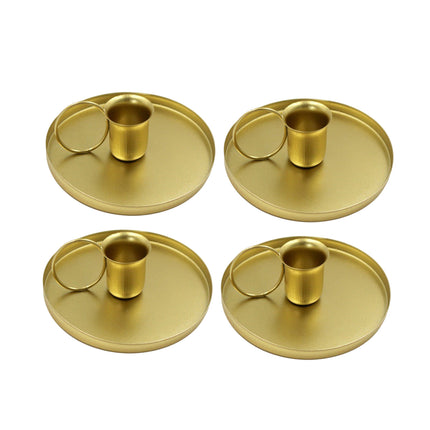 4PCS Metal Candlesticks Decorative Ornaments for Home Living Room Dining Table
