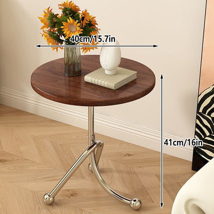 Vintage Style Round Side Table Small Accent Table for Living Room Bedroom Use