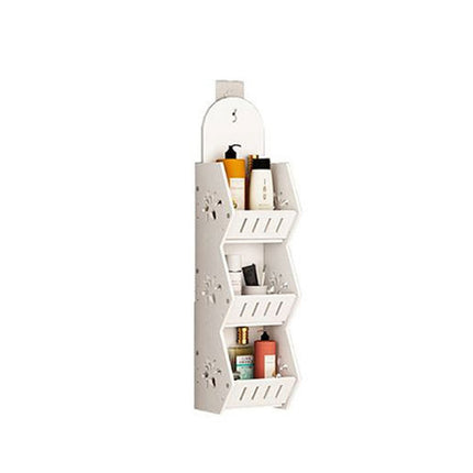 Bathroom Wall Mounted Multi Layer No Drill Storage Shelf Bathroom Organizing