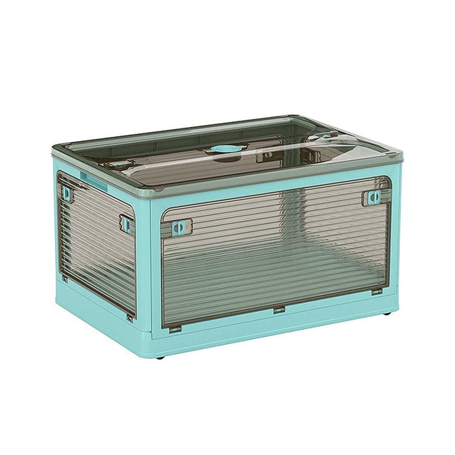 Large Foldable Plastic Storage Box Transparent Organizer for Home and Office