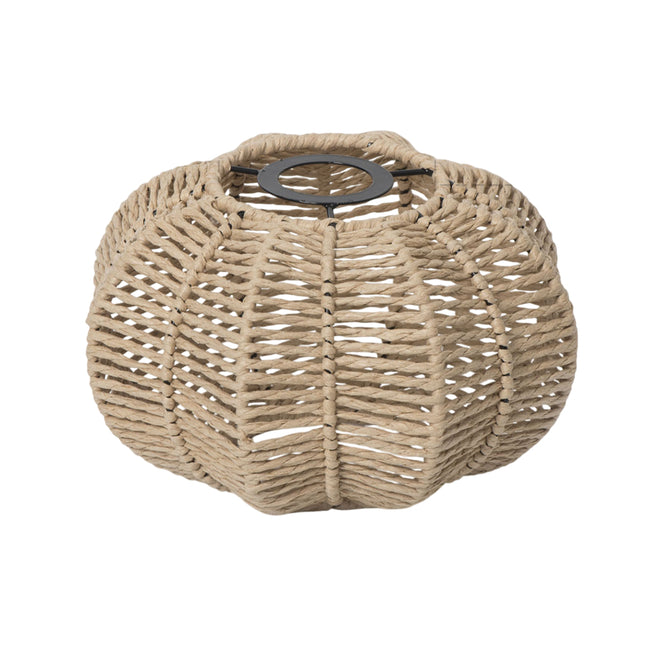 Handwoven Paper Rope Lampshade 23x13.5cm Natural Braided Pendant Light Shade
