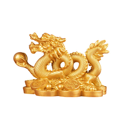 Money Dragon Figurine Decoration Resin Wealth for Home Office Desktop Decor Use